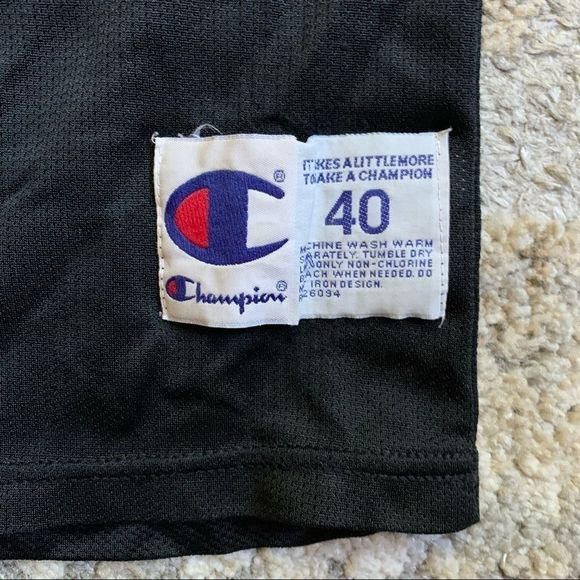 VTG Authentic Dennis Rodman Black Champion 91 40 - Picture 3 of 9